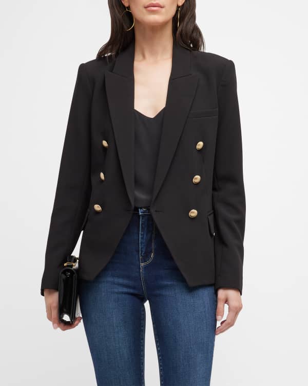 Theory Eco Crunch Double-Breasted Jacket | Neiman Marcus