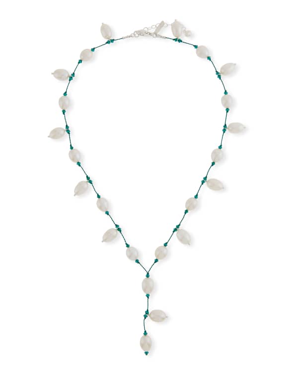 Sequin MotherofPearl YDrop Necklace Neiman Marcus