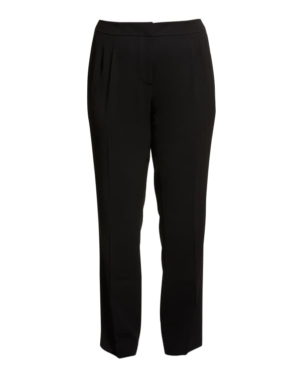 Eileen Fisher Cropped Washable Stretch Crepe Pant