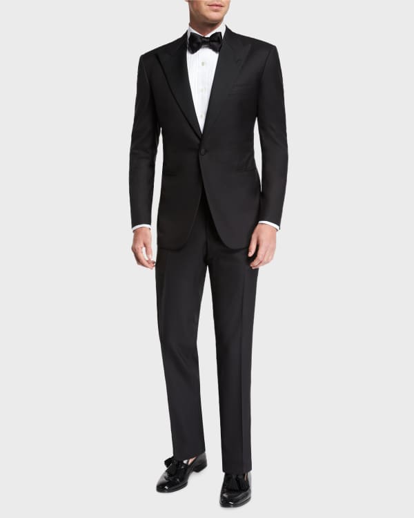 ZEGNA Men's Silk-Lapel Wool Two-Piece Tuxedo Suit | Neiman Marcus