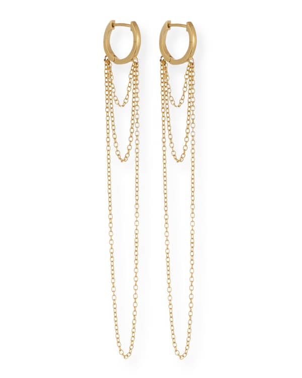 Zoe Lev Jewelry 14K Gold Small Thick Hoop Earrings
