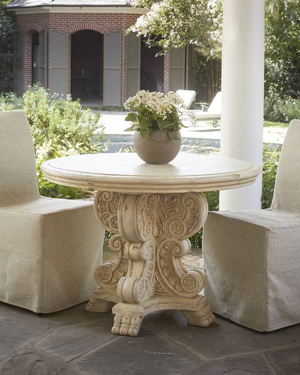 Stone patio on sale dining table