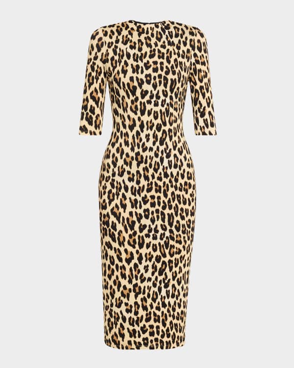 Fuzzi leopard dress top