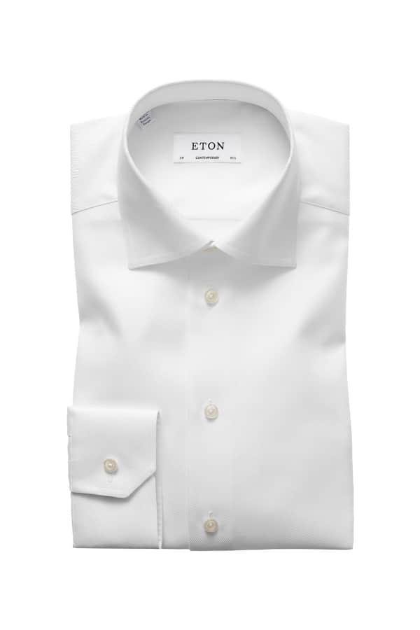 Eton Men's Contemporary-Fit French-Cuff Twill Dress Shirt | Neiman Marcus