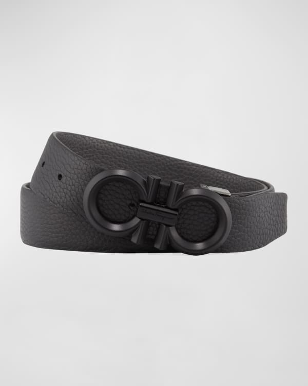 Ferragamo Black Leather Adjustable & Reversible belt – NYC Designer Outlet