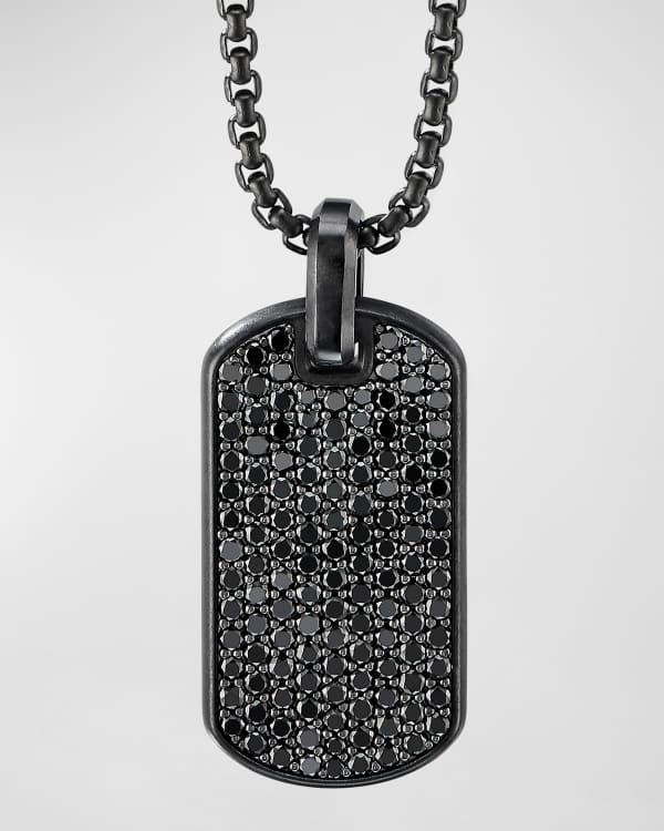 David Yurman Men's Blue Sapphire Streamline Dog Tag