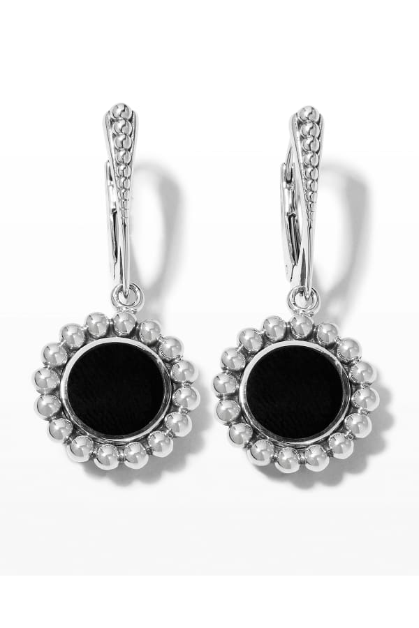 LAGOS Maya Diamond & Onyx Statement Drop Earrings Neiman Marcus