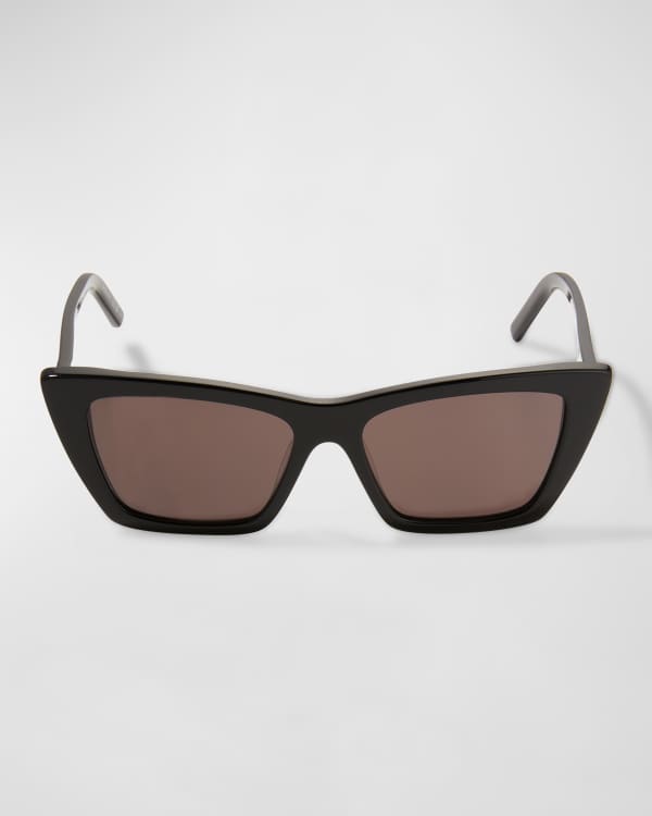 Saint Laurent Logo Acetate Cat-Eye Sunglasses | Neiman Marcus