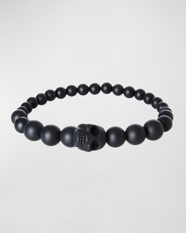 Alexander mcqueen beaded skull hotsell bracelet