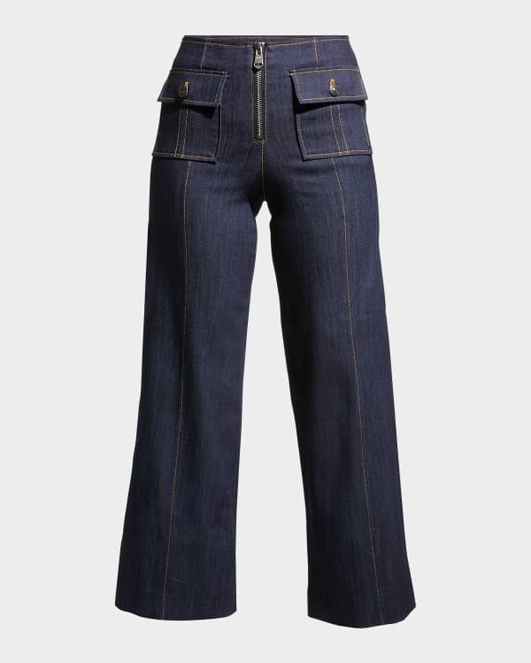 DL1961 Hepburn Wide-Leg Vintage Ankle Jeans | Neiman Marcus