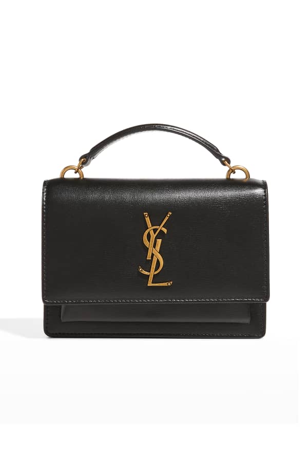 Saint Laurent Sunset YSL Monogram Wallet on Chain Black Hardware