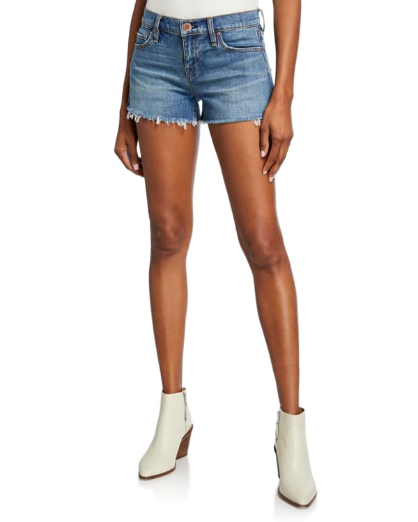 Hudson Gemma MidRise Denim Shorts Clean Hem Neiman Marcus