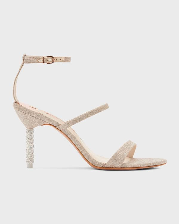 Sophia Webster Rosalind Crystal Sphere-Heel Glitter Sandals | Neiman Marcus