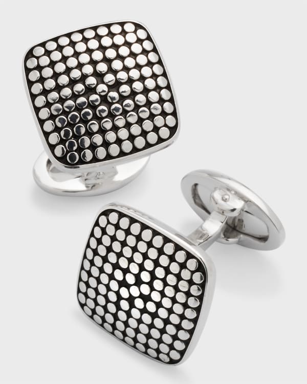 Quadrato cufflinks with navy enamel & clear Swarovski elements – Tateossian  USA