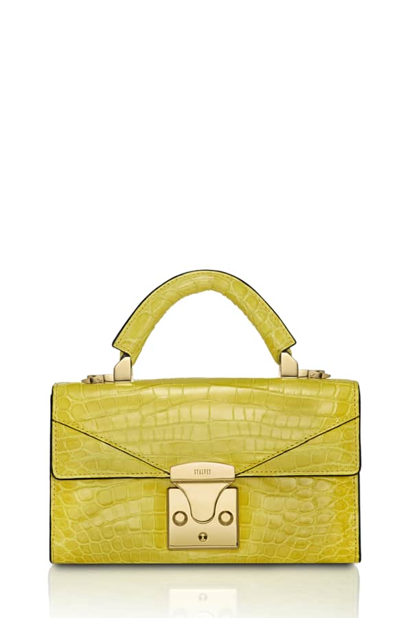 STALVEY Mini Crocodile Top-Handle Bag | Neiman Marcus