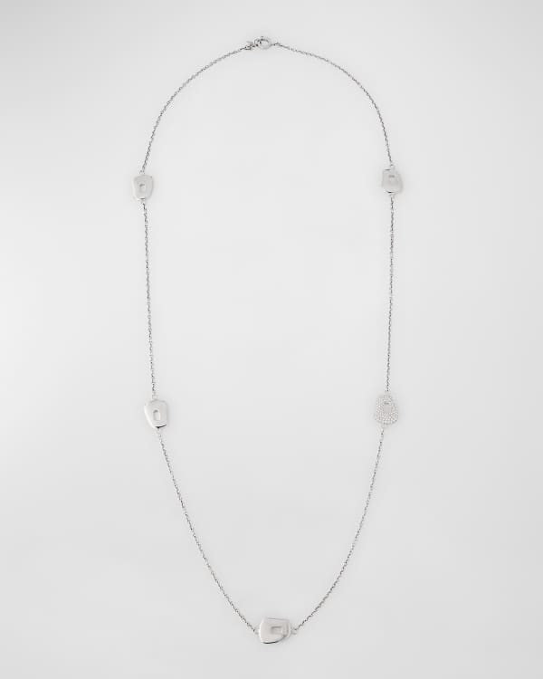 Mattioli 18k White Gold Puzzle Pendant Necklace Set Neiman Marcus