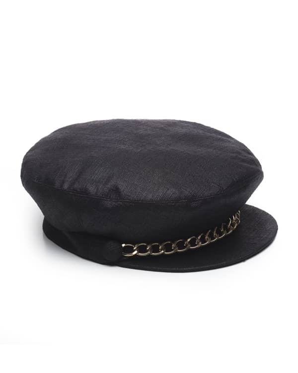 Saint Laurent Women's Suede Newsboy Hat
