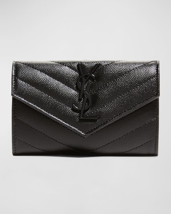 Saint Laurent YSL Monogram Zip Card Case | Neiman Marcus