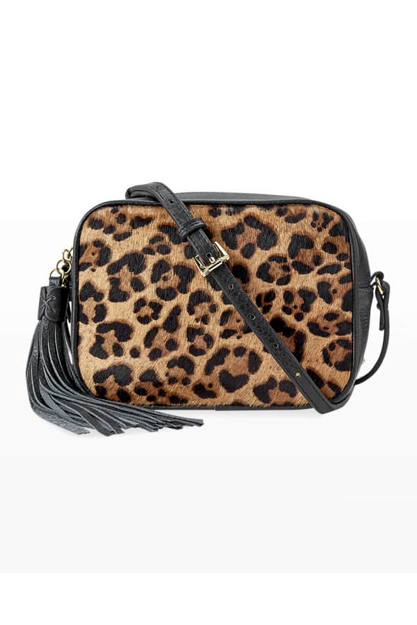 Gigi New York Chelsea Leopard-Print Crossbody Bag | Neiman Marcus