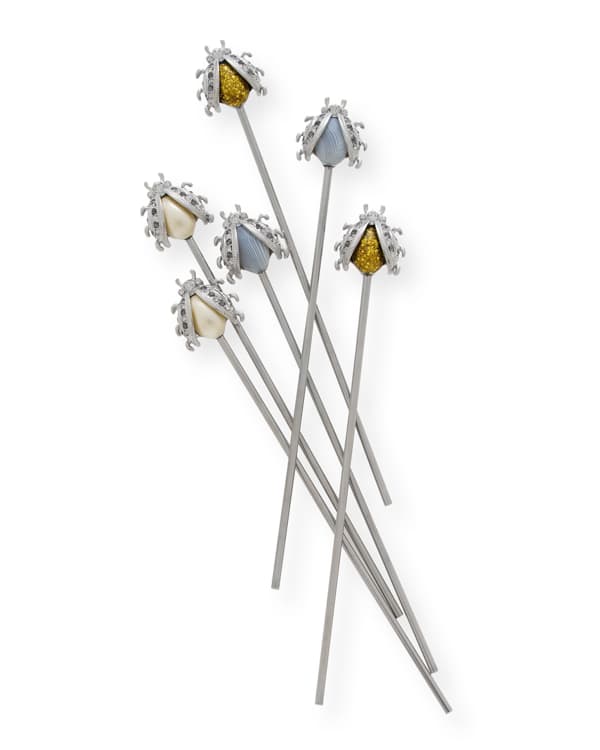Joanna Buchanan Stripey Bee Metal Straws, Set of Four