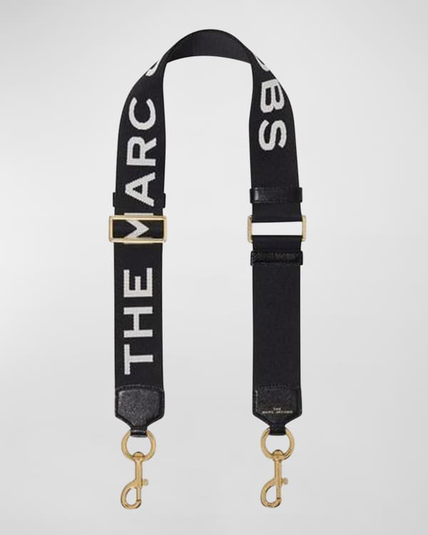 Marc Jacobs Stars And Stripes Bag Strap In Black/silver