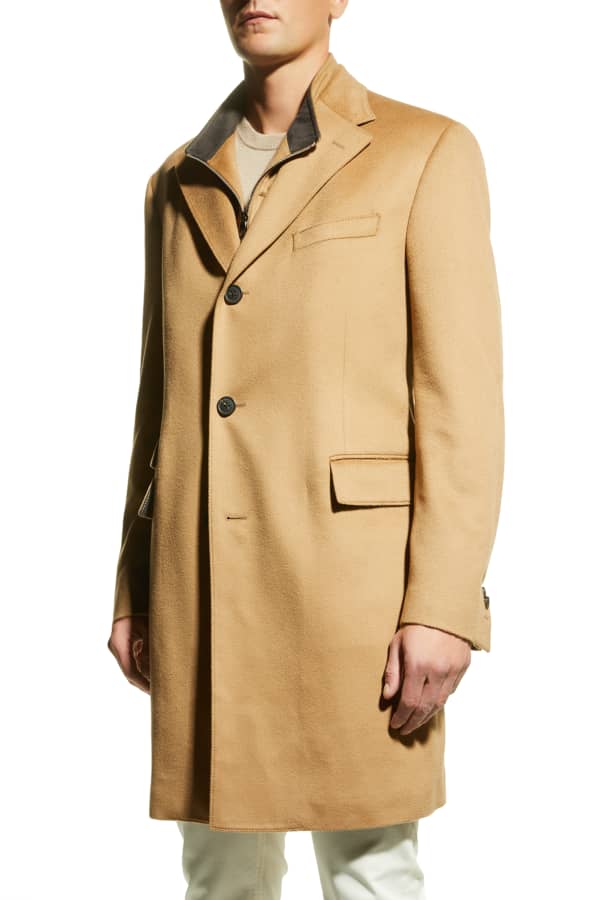 Corneliani Men's ID Top Coat w/ Removable Dickey Neiman Marcus
