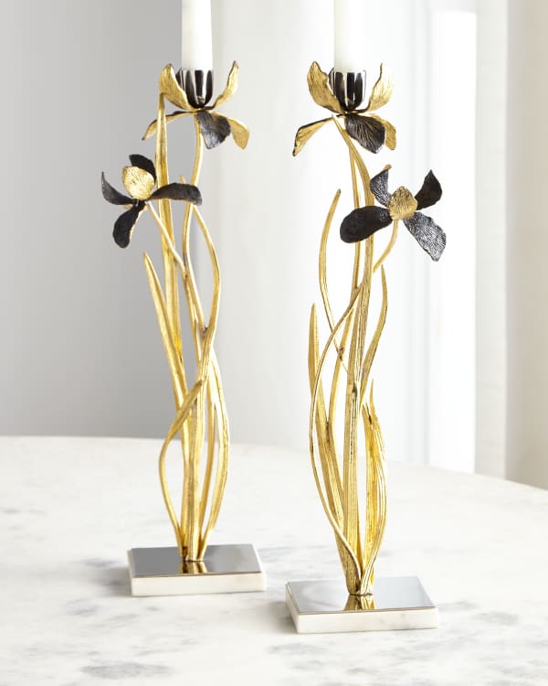 Michael Aram Butterfly Ginkgo Candle Holders, Set of 2 Neiman Marcus