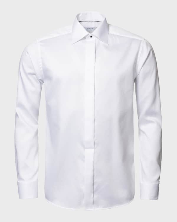 Balmain Kids pleated bib-front tuxedo shirt - White