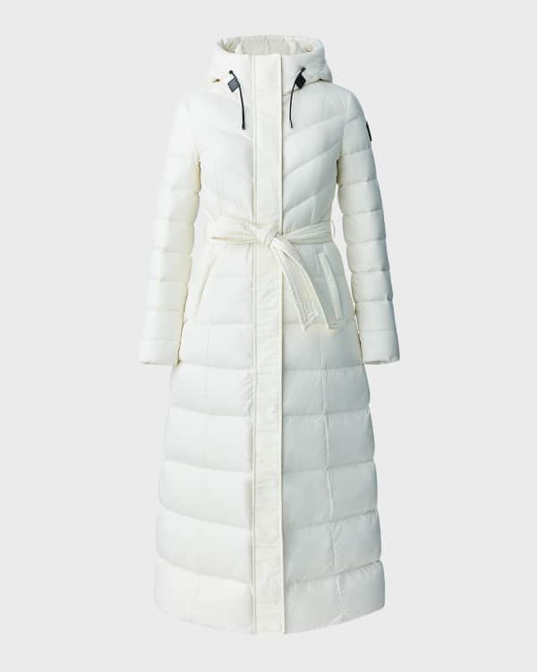 Mackage Hana Shearling Wrap Coat with Sash Belt