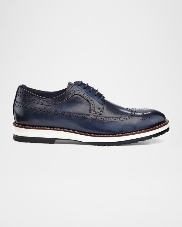 Santoni Durbin Leather Cap-Toe Dress Shoes | Neiman Marcus display picture 2