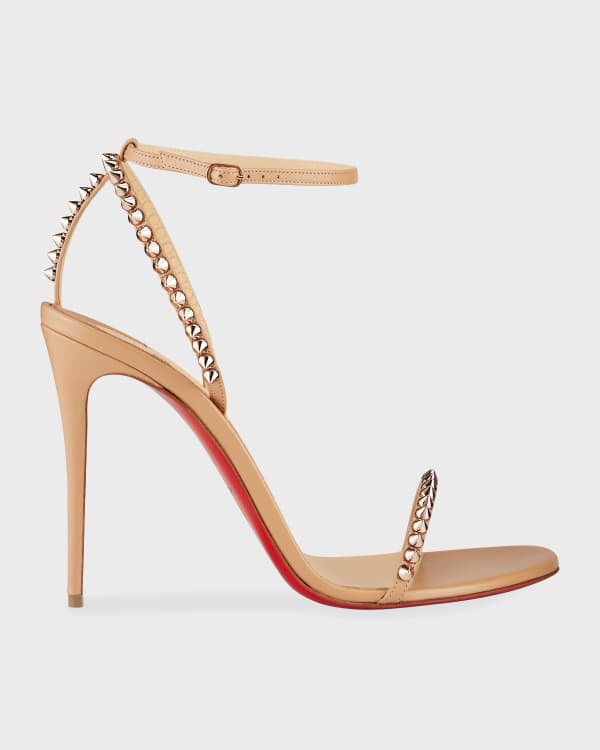 Christian Louboutin So Me Embellished Leather Sandals - Black