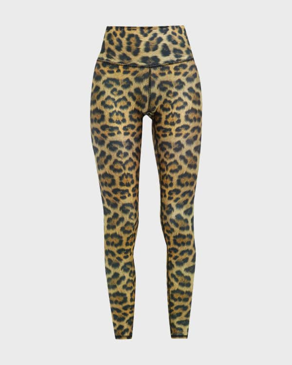 Adam Selman Sport French Cut Leggings In Honey Leopard