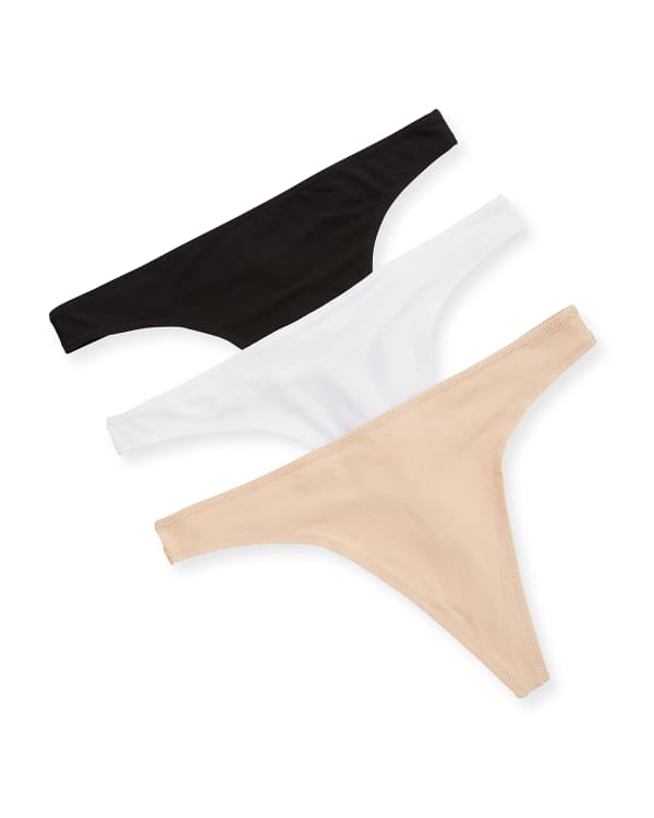 3-pack ribbed thong low