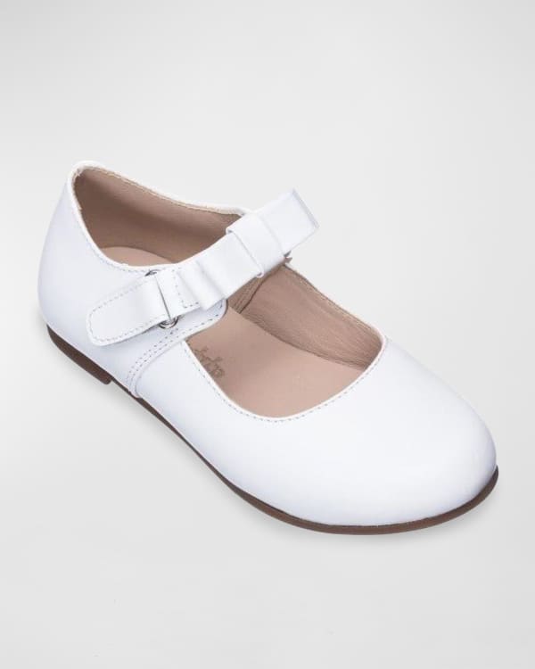 Ferragamo Varina Mini Patent Leather Ballet Flats, 10T-2Y | Neiman