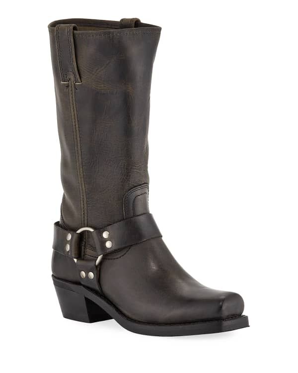 Frye Veronica Belted Distressed Booties Neiman Marcus