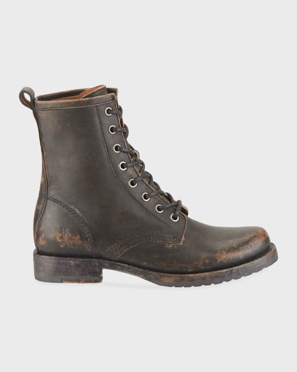 Frye Allison Leather Combat Boots Neiman Marcus