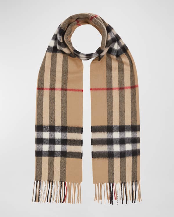 Burberry Cashmere Wool Crinkle Scarf Navy Neiman Marcus