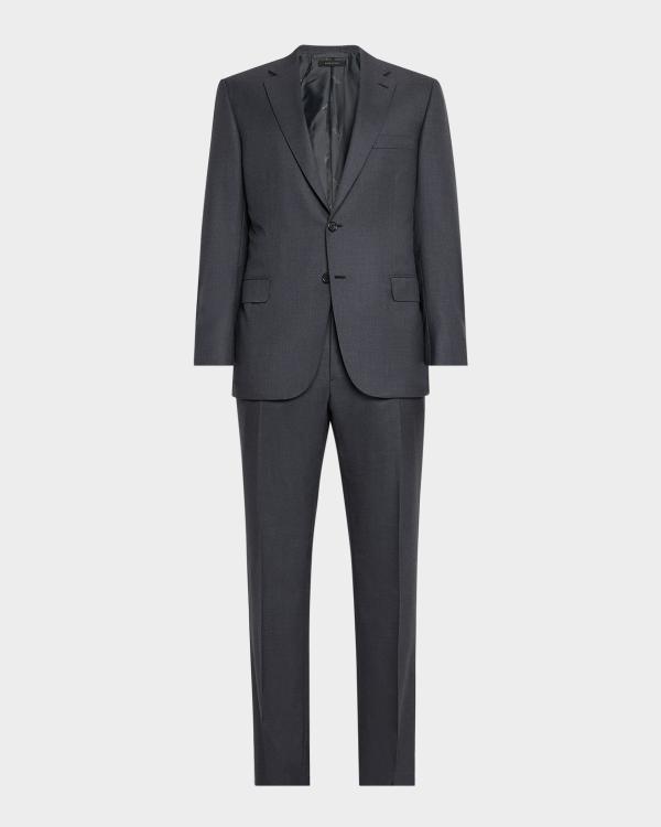 Emporio Armani Men's Wool-Blend Sharkskin G Line Suit | Neiman Marcus