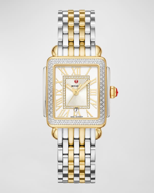 Michele Meggie Two Tone Diamond Watch