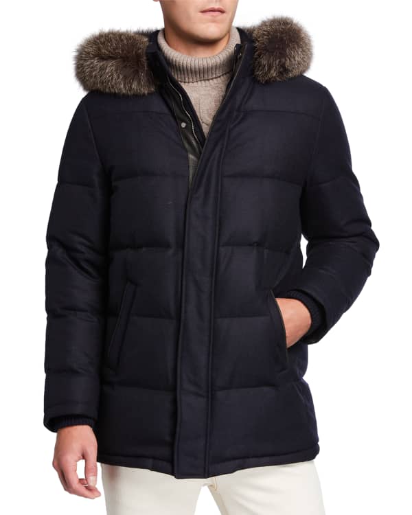 TOM FORD Men's Cashmere Down Puffer Jacket | Neiman Marcus