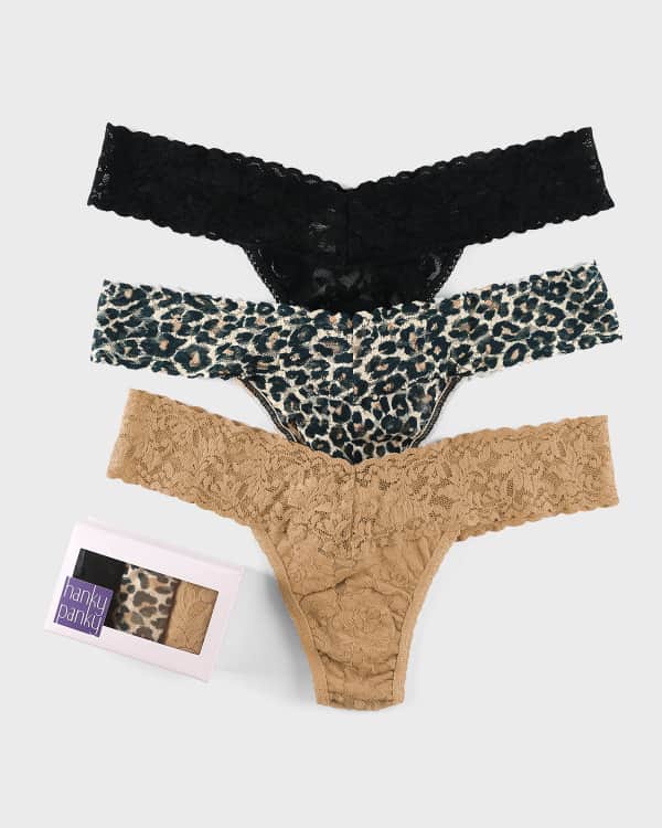 Hanky Panky Three-Pack Low-Rise Signature Lace Thong