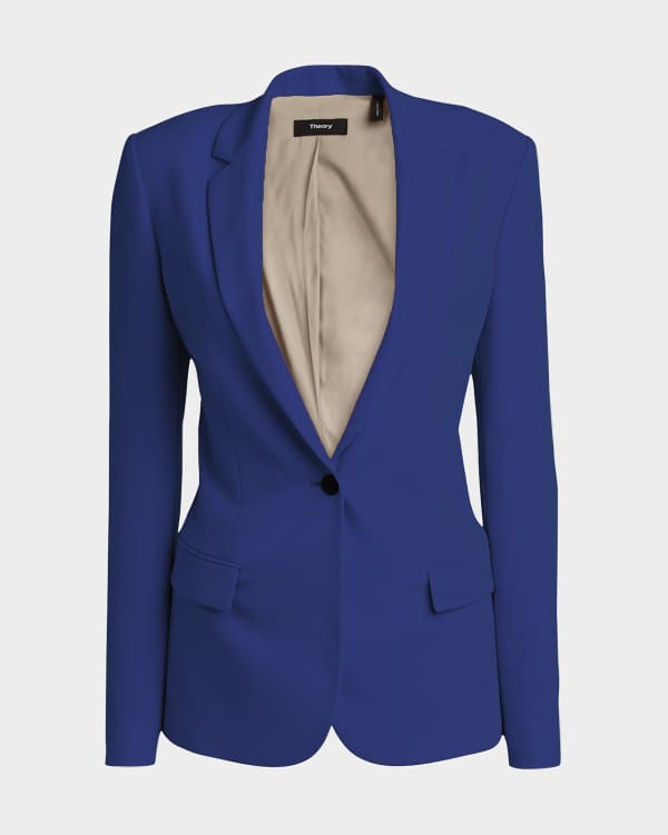 Theory Women's Crepe Staple Blazer, Geranium at  Women's Clothing  store