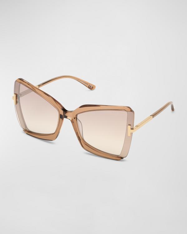 TOM FORD Isabella Plastic Cat-Eye Sunglasses | Neiman Marcus display picture 3