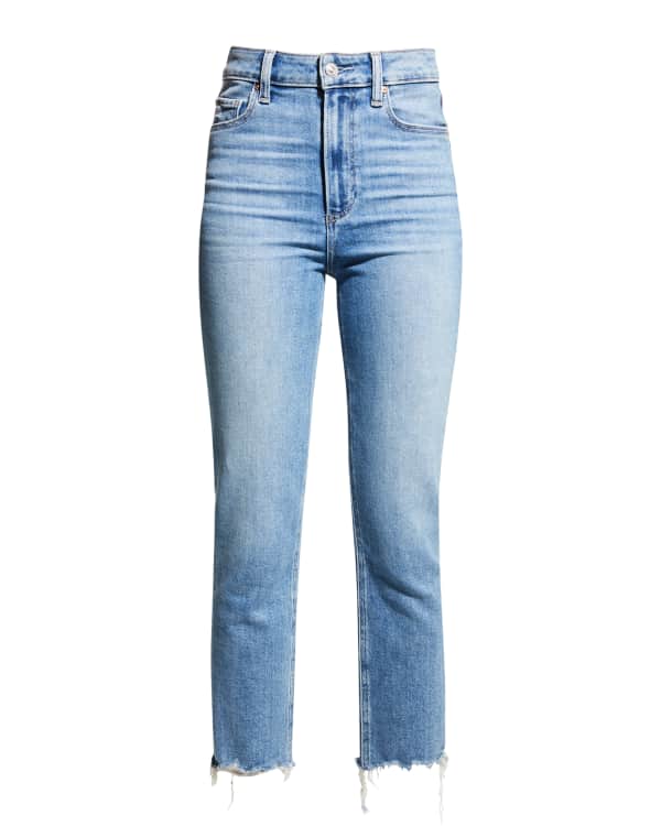 PAIGE Drew Vintage Straight Crop Cargo Jeans Neiman Marcus