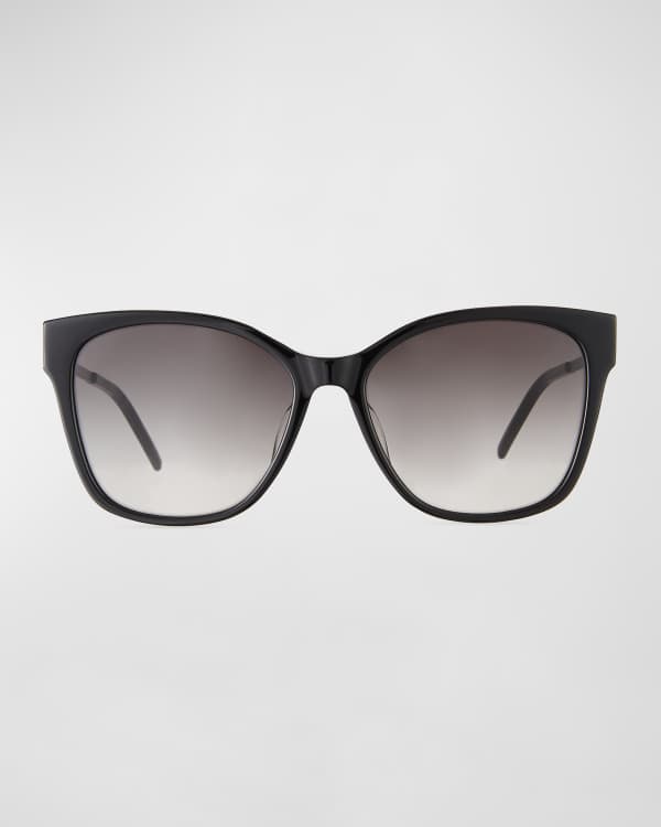 Saint Laurent Plastic Rectangle Sunglasses | Neiman Marcus