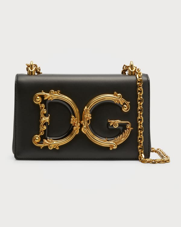 Dolce Gabbana Baroque Small Leather Crossbody Bag Neiman Marcus