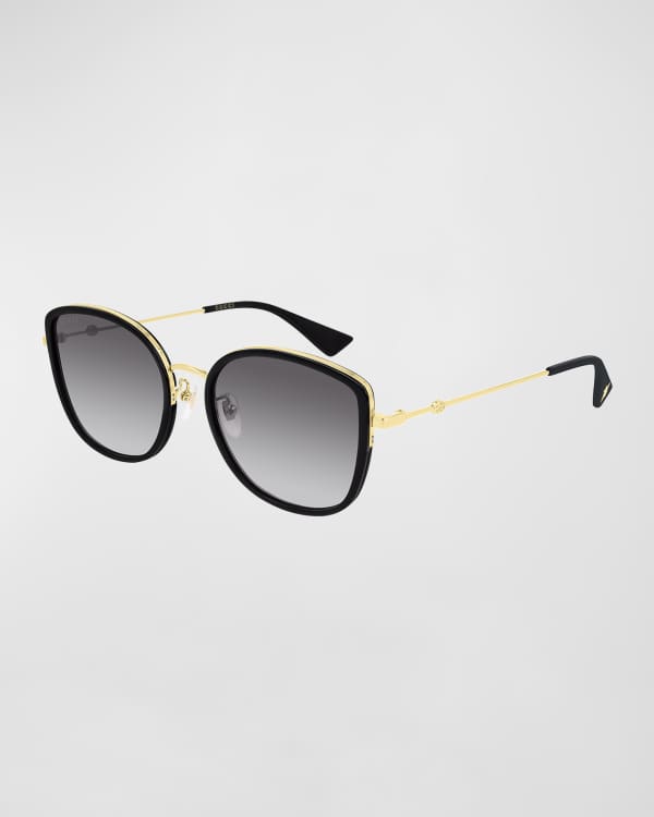 Gucci geometric metal shield sunglasses discount