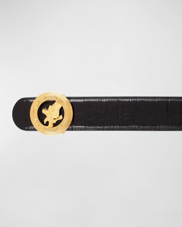 Himalaya crocodile leather belt by STEFANO RICCI