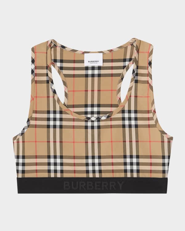 Burberry logo stretch jersey bra top best sale