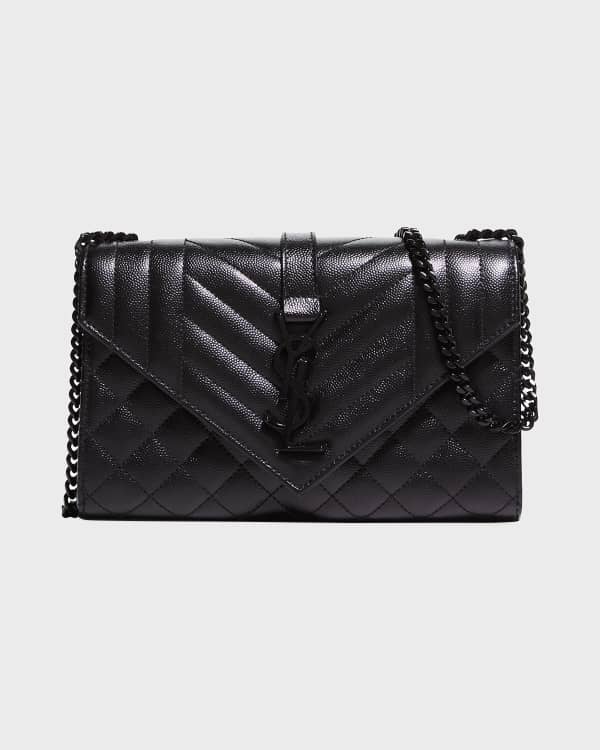 Saint Laurent Lou Mini Camera Bag in Grained Quilted Leather with 